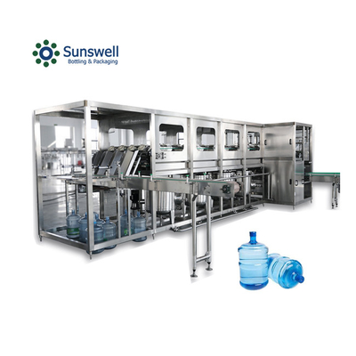 Máquina de enchimento de água de galão 20L garrafa grande enxaguar Fillig linha de produção de vedação para água mineral