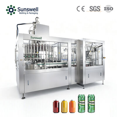 Linha automática de conservação de bebidas carbonatadas de alumínio de 200 ml 18000CPH
