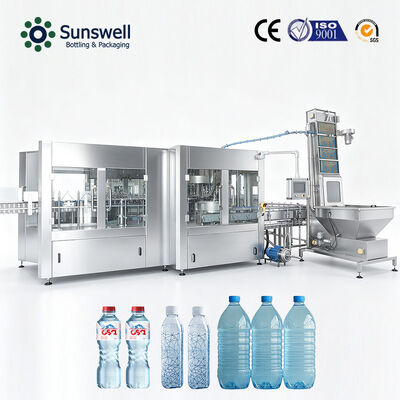 Linha de Envase de Água Mineral de Alta Velocidade 24000bph 500ml Equipamento Completo de Enchimento de Água